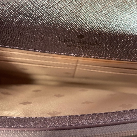 KATE SPADE NEW Tinsel Glitter Flap Crossbody Bag in Lilac Frost NWT - Picture 10 of 14